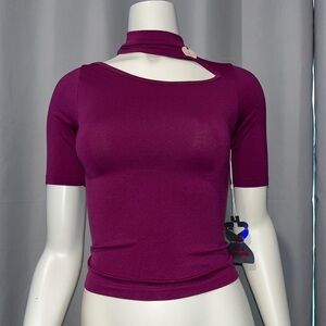 Seamless short sleeve top - magenta / purple - sz S (NWT NEW)